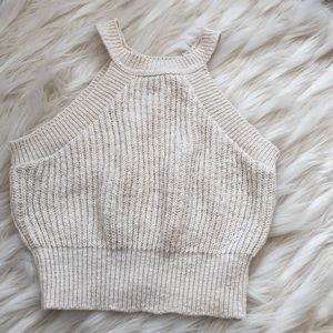 NWOT cable knit ivory top